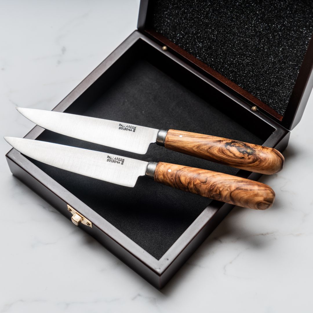 OLIVE WOOD DINNER SET 2pcs / S.S