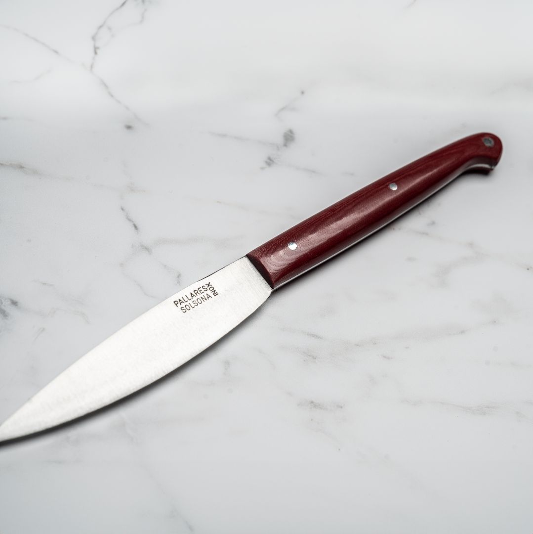 CUCHILLO DE MESA FIBRA ROJA / 10CM